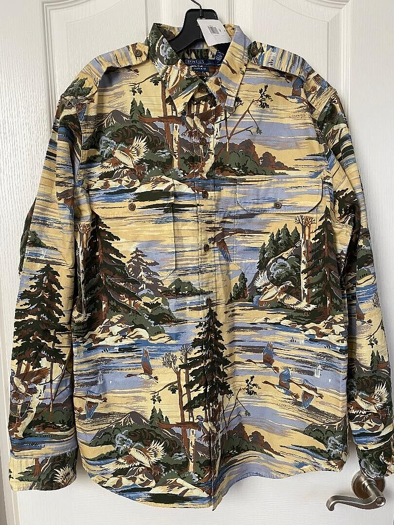 NWT $398 Polo Ralph Lauren Cotton Classic Fit Print Twill Work