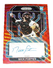 2022 Prizm NICK FORTES RED WAVE PRIZM ROOKIE AUTO RC & Ser. #d 41/75 - MARLINS!