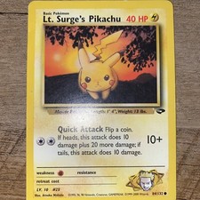 Lt. Surge's Pikachu- Gym Challenge 84/132 Regular Unlimited NM/LP
