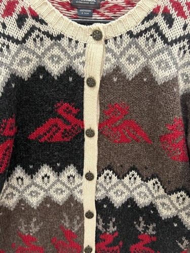 Vintage Woolrich Button Front 100% Wool Cardigan Sweater Men Size L - Picture 8 of 11