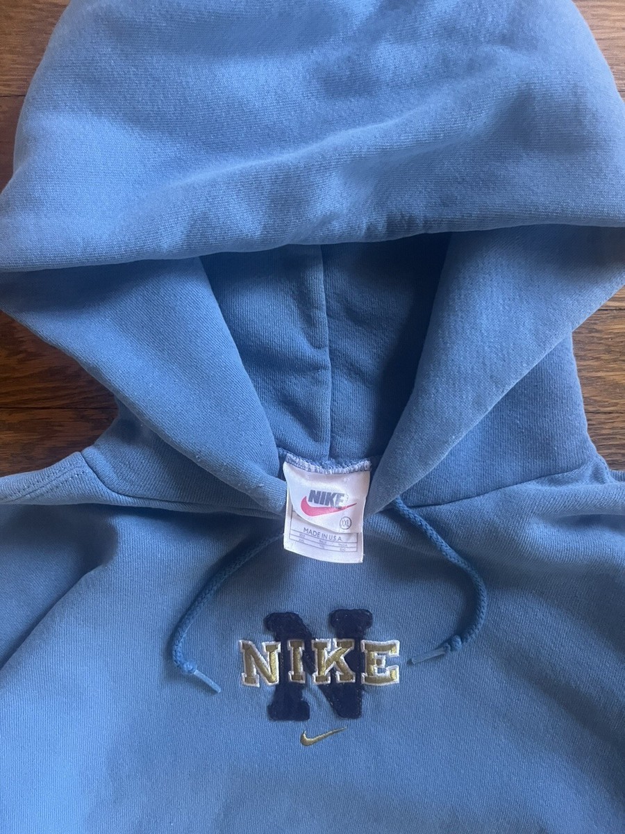 Vintage Baby Blue Nike Spell Out Center Swoosh Hoodie | eBay