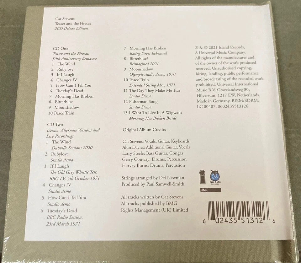 Cat Stevens - TEASER AND THE FIRECAT - 2CD - Deluxe Edition - Digibook - NEU/OVP - Bild 2 von 3