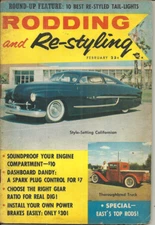 RODDING AND RE-STYLING - Febr 1957 - 1934 3-WINDOW FORD, 1950 FORD CLUB COUPE