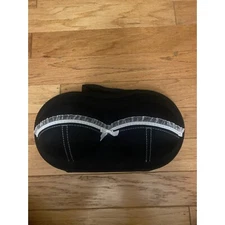 Wrapables, black with white lace, zippered hard shell travel bra case