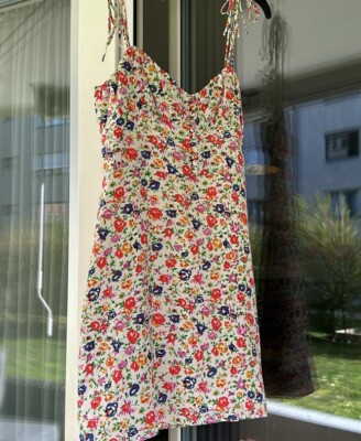 The Kooples flower 100% silk dress with shoulder straps size 2 | eBay