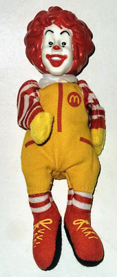 Vintage Ronald  McDonald's Fast Food Clown Figure Bean Bag Doll Vinyl Head