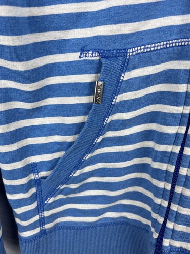 Womens Hoodie Rip Curl Embroidered Logo Blue White Stripes M Medium Vintage - Picture 5 of 12