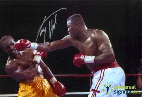 Larry Holmes Hand Signed 18x12 Autographed Boxing Photo PROOF & COA
