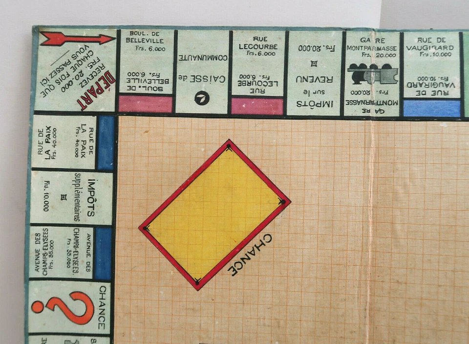Monopoly Réalisé à la Main Miro Prototype ? 1935-40 Edition Française Jeu Ancien - Photo 3/4