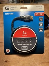 Commercial Electric 3 FT. Deluxe HDMI cable  Gold Plated