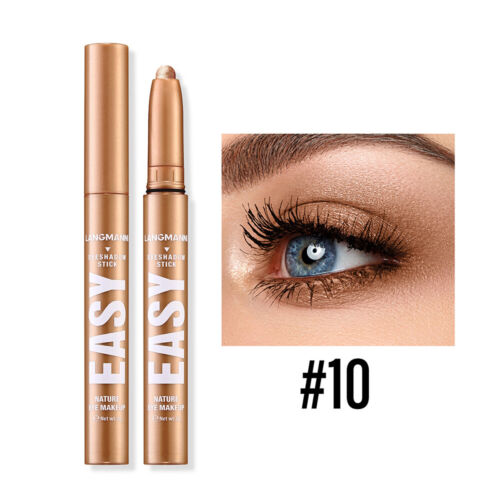 Eye Shadow Stick Highlight Pencil Waterproof Eyeshadow Pen Matte Pearlescent - Picture 16 of 34