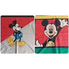 Disney Mickey Mouse Goofy Pillowcases 2 Standard Size Stripe Color Block USA