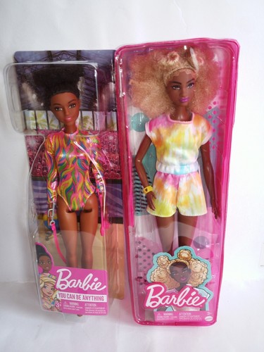Set of Two Brand New Mattel African American Barbie Dolls In Box - Picture 2 of 2