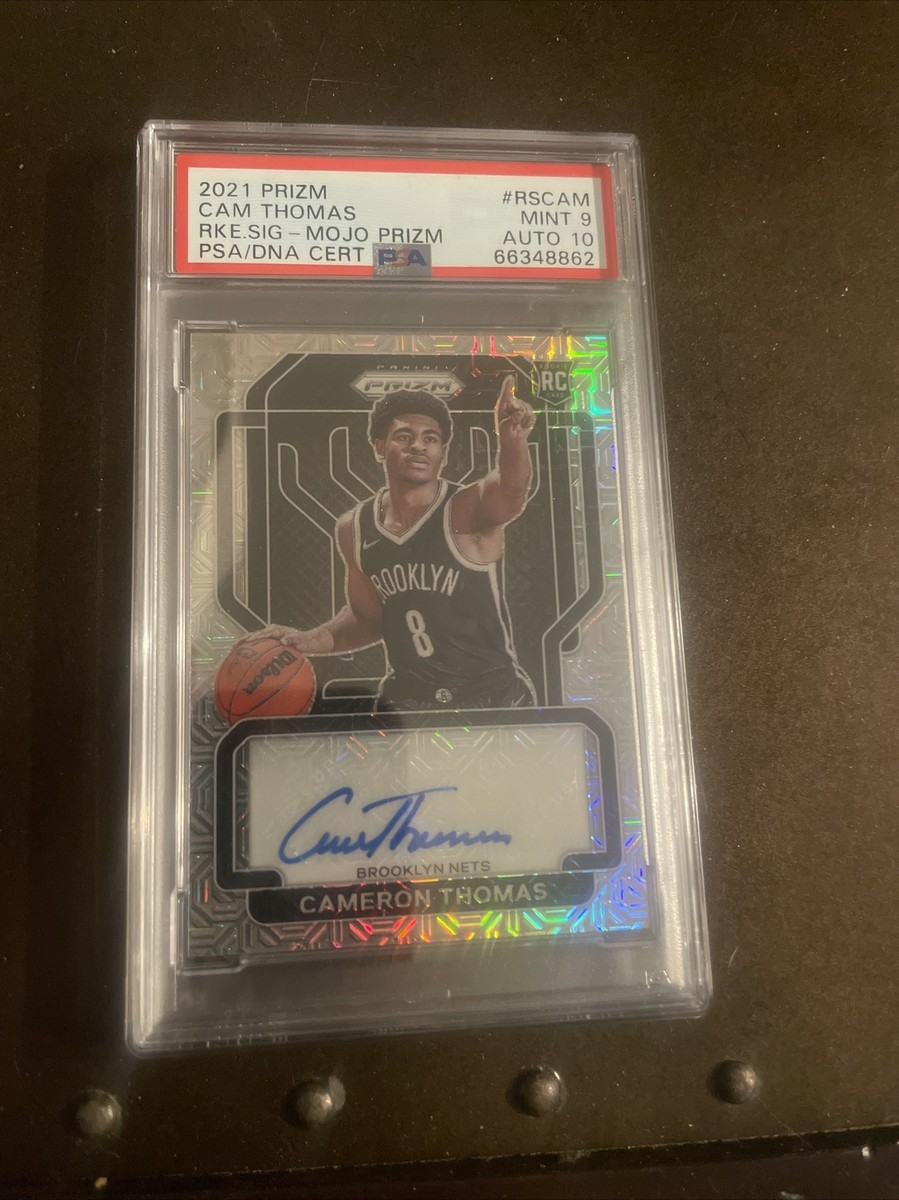 Cam Thomas 21 prizm mojo Auto /25 PSA 9 Auto 10 .Read