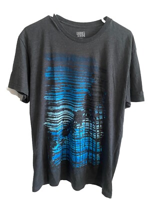 Vintage Hang Ten Vaporwave Palm Trees T-Shirt Adult Large Size