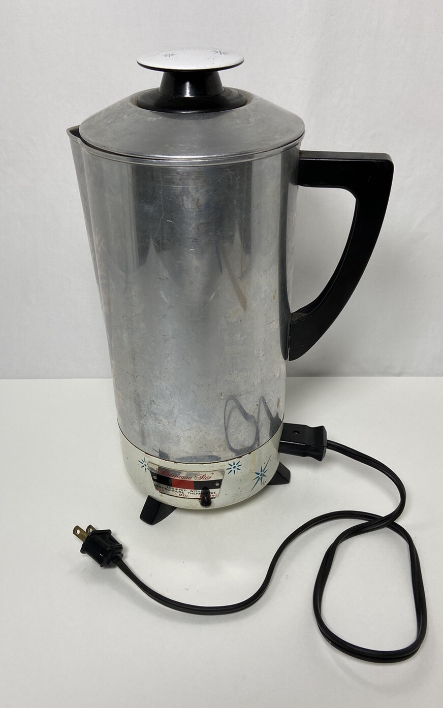 Vintage Americana Star Percolator Coffee Pot Complete Two Rivers WI.