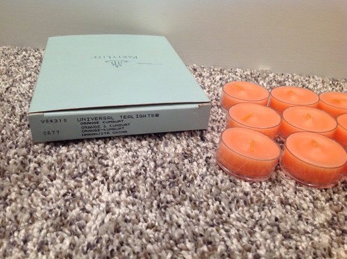 PARTYLITE V04310 Orange Kumquat12 Universal Tea-light Candles Tealight NEW - Picture 2 of 2