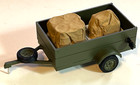 O Scale 5 X 10 Utility Trailer Military with Tarps Lionel or Mth Model Rr Layout