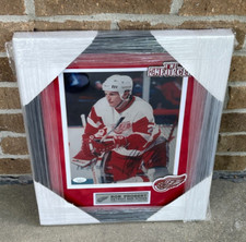 Bob Probert Signed Framed & Matted Detroit Red Wings 8x10 Photo JSA COA