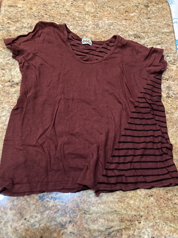 My Line Asymmetrical Striped T-Shirt