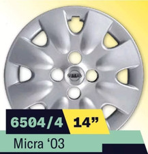 SET KIT SERIE 4 COPRICERCHI COPPE RUOTA 14" PER NISSAN MICRA COD 6504/4LC