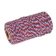 Twine Packing String Wrapping Cotton Twine 100M Red Blue and White Rope