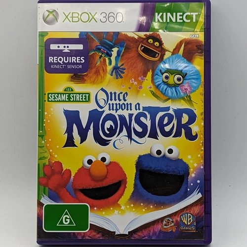 Sesame Street Once Upon a Monster Microsoft Xbox 360 Game Complete Manual Kinect