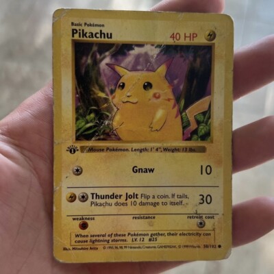 Pokemon First 1st Edition Pikachu 58/102 Red Cheeks Base Set