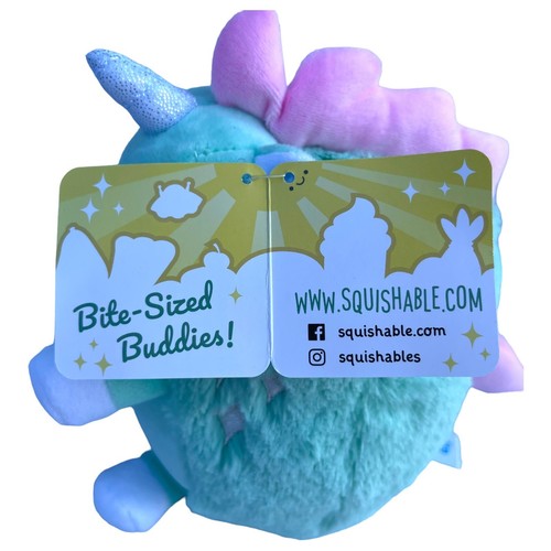 Squishable Snugglemi Snackers Mint Baby Unicorn Bite Size Buddy Stuffed Plush - Picture 6 of 7