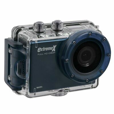 MiGear Extreme X 1080p BLUE Wifi Action Camera Bundle with Waterproof Case 12MP