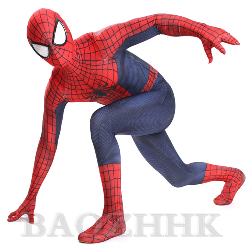 The Amazing Spiderman Jumpsuit Spider-man Cosplay Costume Halloween Suit - Image 4 of 4
