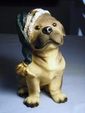 Pug Puppy Dog Christmas Resin Figurine - Oh, So Cute