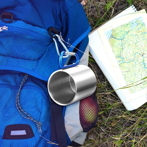 6 Pcs Insulated Stainless Steel Camping Coffee Mug Portable Hiking and Backpa... - Picture 2 of 7