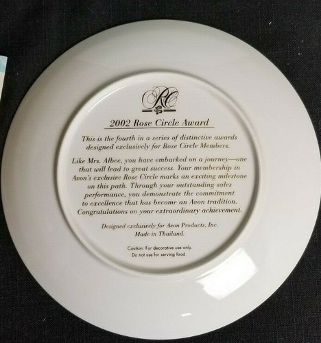 Avon 2002 Rose Circle Award "Journey to Great Success" Collectors Plate - Picture 4 of 7
