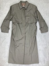Clipper Mist Londontown Corp Trench / Rain Coat Size 16 Reg Gray
