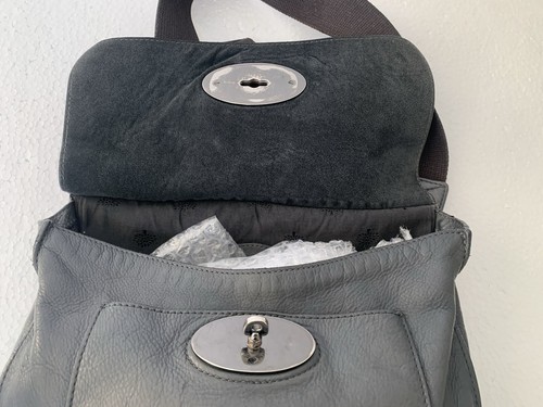 Mulberry Unisex Antony Grey Soft Leather Lined Messenger Crossbody Bag Large - Picture 7 of 24
