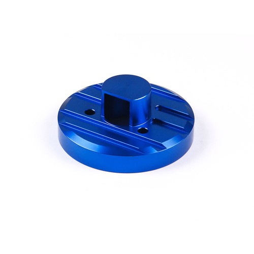 Aluminum Antenna Base Protective Cover For 07-Current Jeep Wrangler JK JL Blue - Picture 3 of 6