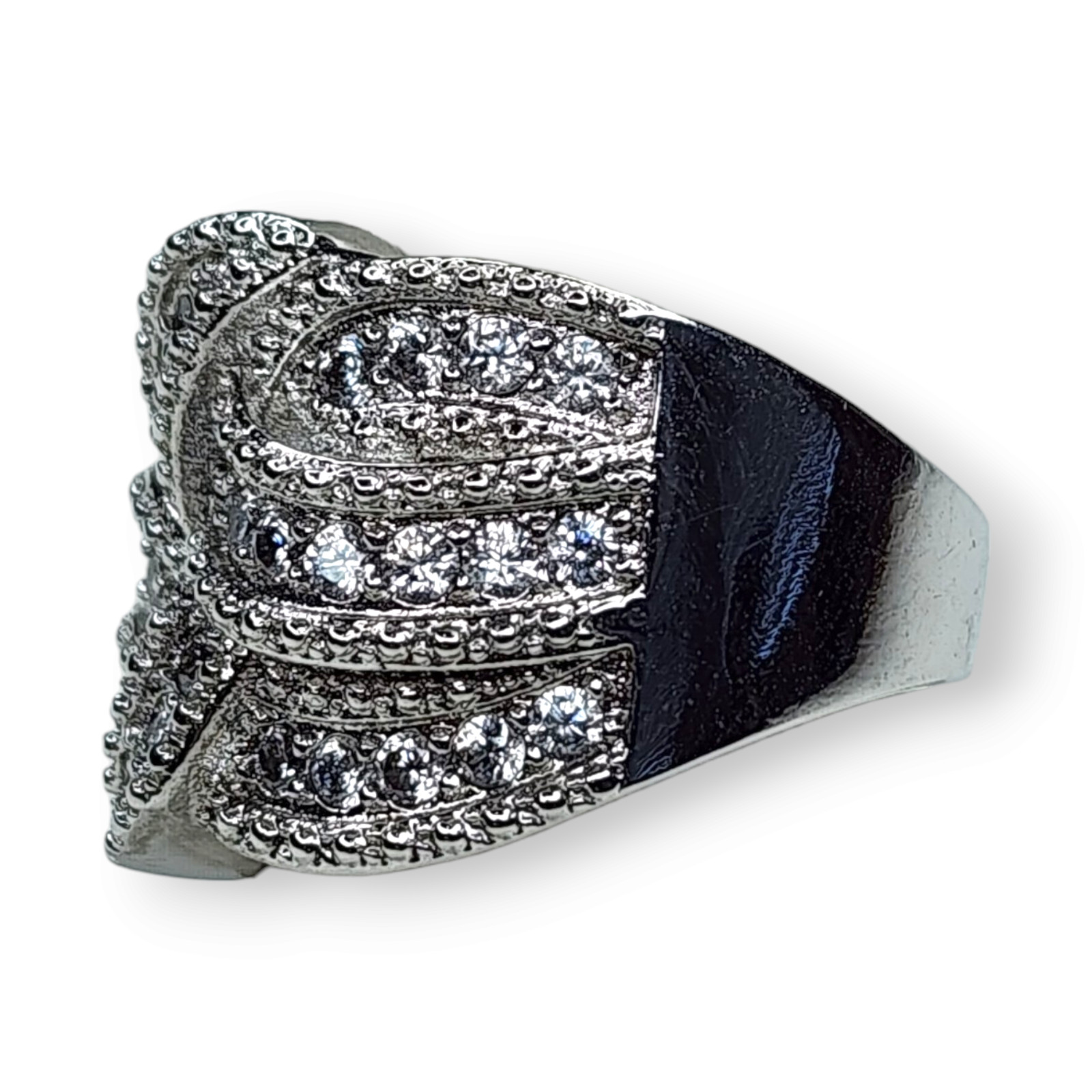 Sterling Silver 925 Large Statement Cocktail Ring… - image 2