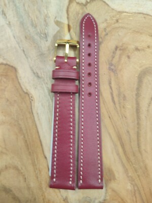 Echtlederarmband 14 mm Made in Spain Rot 