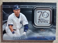 2021 Topps Derek Jeter 70th Anniversary Logo Patch Card /299 New York Yankees