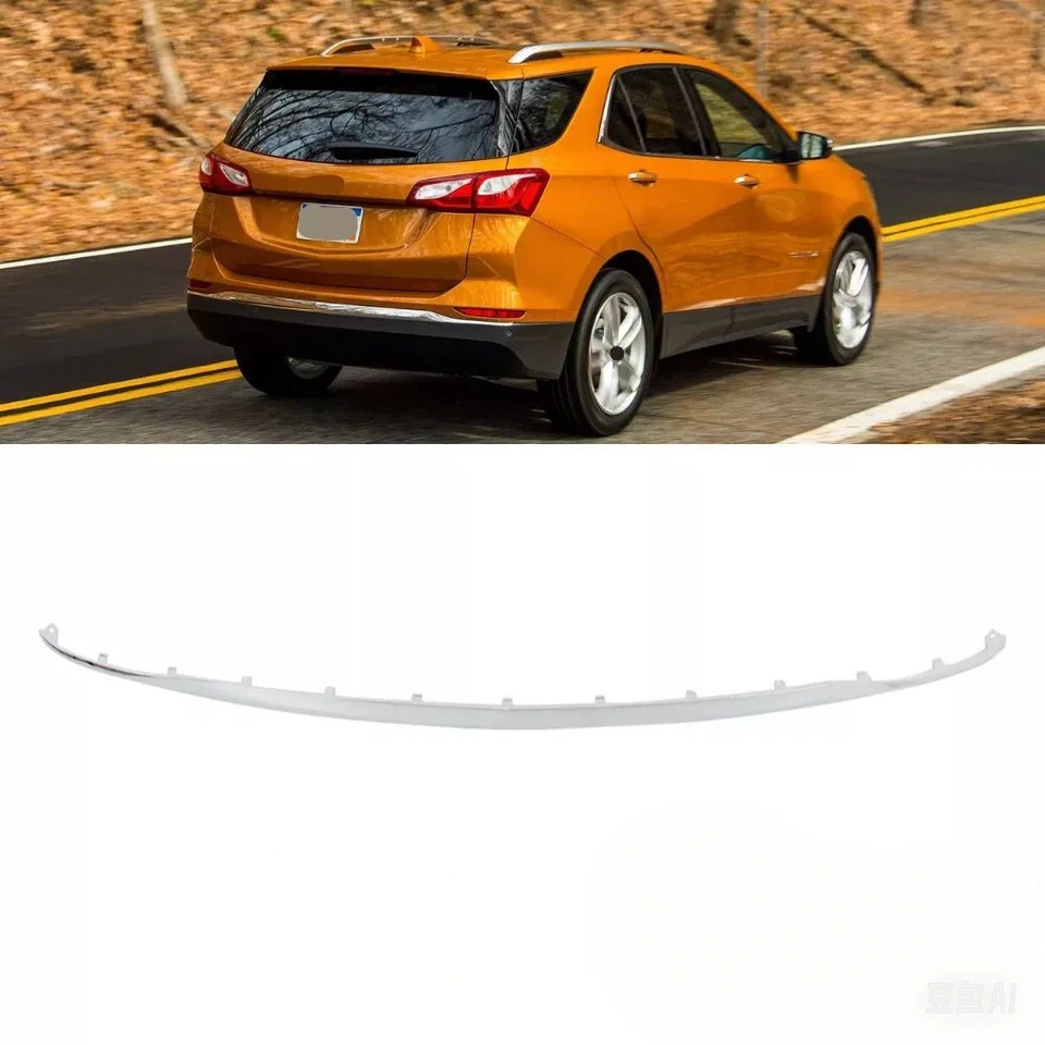 Chrome Rear Bumper Lower Molding Fit For 2018-2021 Chevrolet Equinox 23218672 Foto 2 de 4