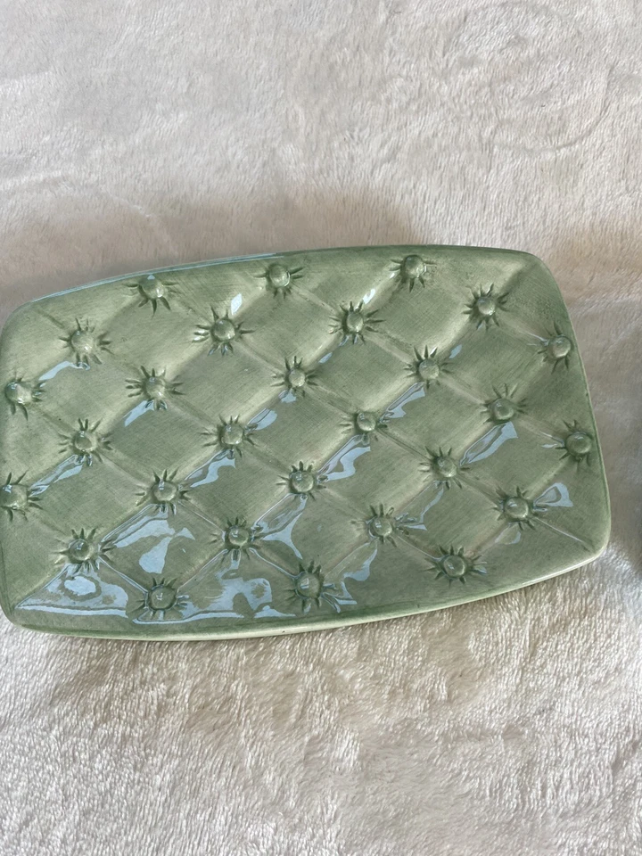 2 jaboneros de cerámica Laura Ashley Spring Bloom florales verdes acolchados cabaña Foto 2 de 4