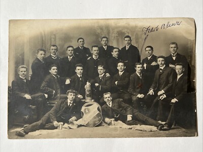 1907 Stuttgart Germany Comrades of the Year 1887 1907 RPPC Real Photo Postcard