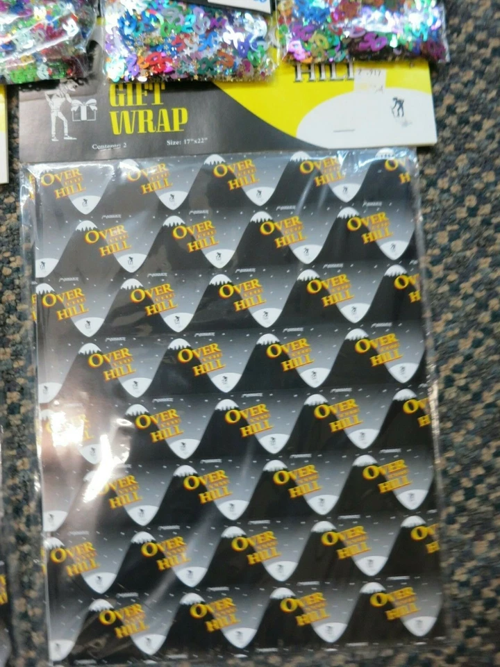 50th Birthday Party Supplies Lot new Gift paper, Gift Bags, Confetti, CC-17 - Image 2 of 4