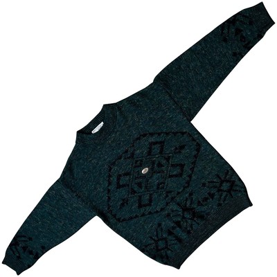 Obermeyer (Germany) Metal Pendant Angora Interlock Knit Jumper Olive : S