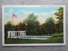 Vintage Wading Pool, Central Park, Tulsa, Oklahoma Postcard