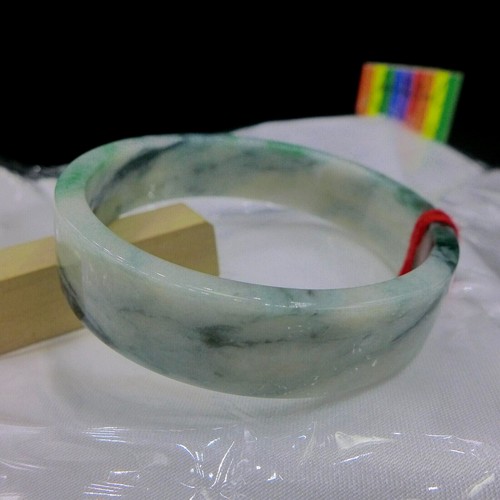 【Pájaro de Jadeíta】53mm Certificado 100% Natural Grado A Jadeíta Jade Brazalete - Imagen 7 de 12