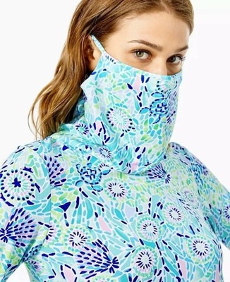 Lilly Pulitzer Upf 50 Lilshield Blue Ibiza Open Water ChillyLilly Allover Dress 