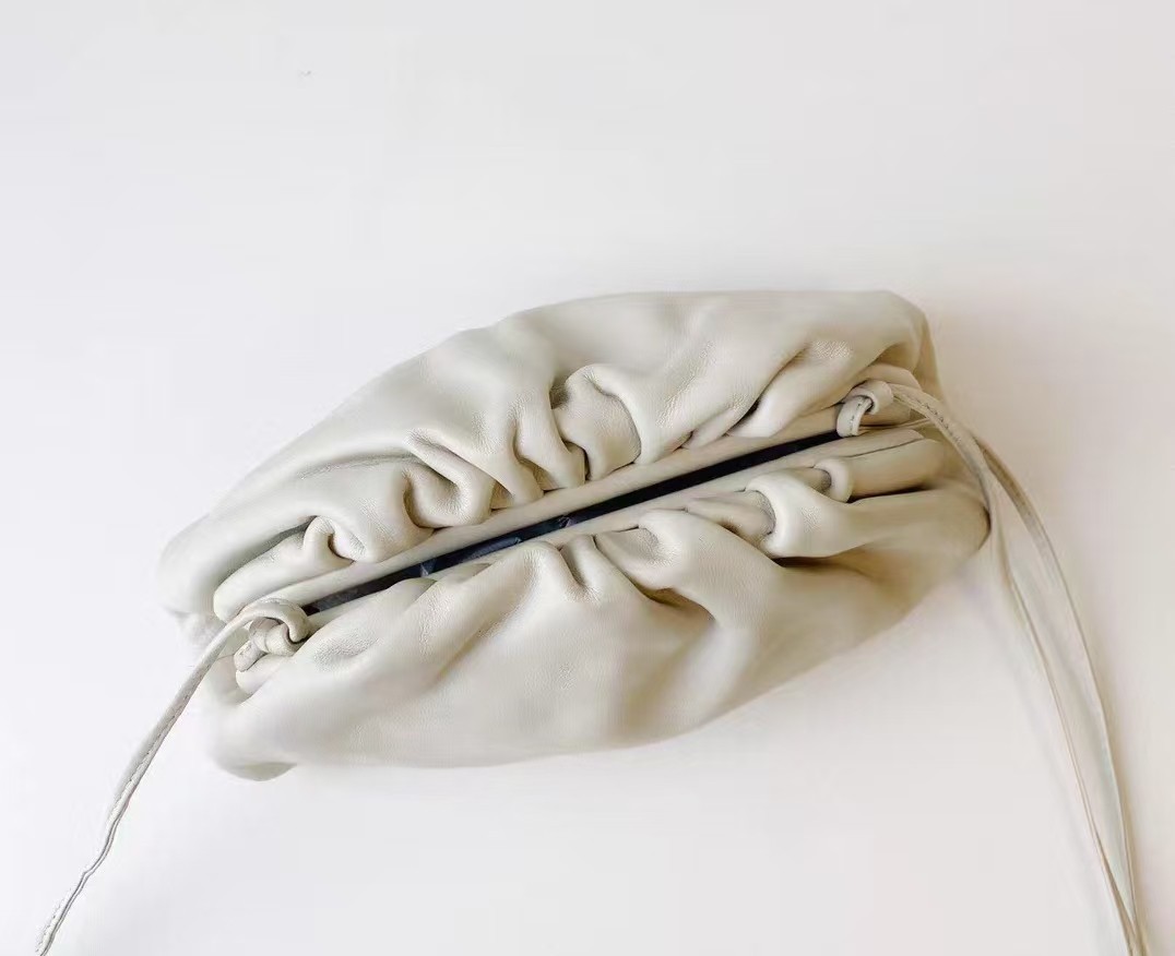 Bottega Veneta Mini Pouch White Calfskin Crossbody Bag GHW | eBay
