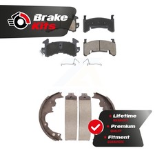 Front Rear Ceramic Brake Pads Drum Shoes Kit For 1982-2002 Chevrolet S10 RWD FWD